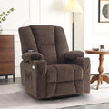 Fauteuil inclinable électrique MCombo avec massage et chauffage, tissu moelleux 8015