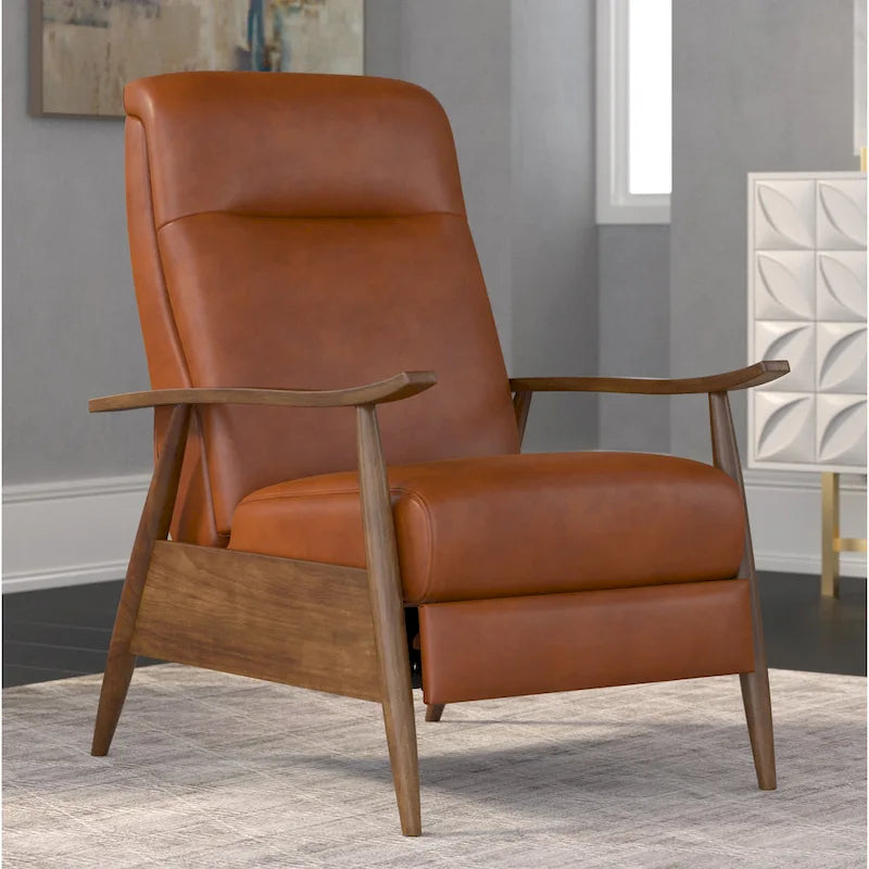 Fauteuil inclinable à pousser en bois rembourré Sienna par Greyson Living