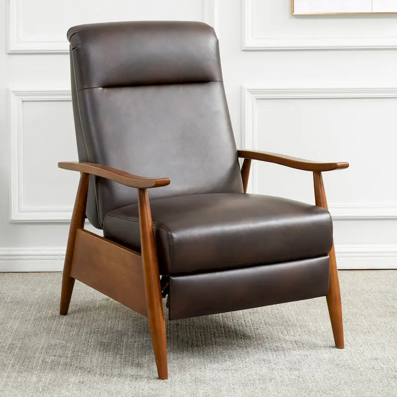 Fauteuil inclinable à pousser en bois rembourré Sienna par Greyson Living