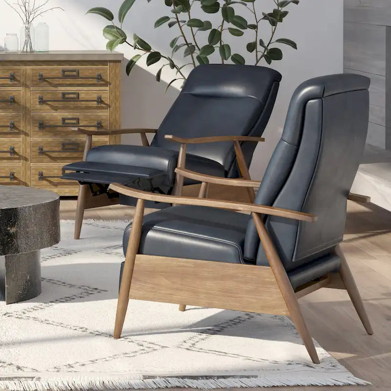 Fauteuil inclinable à pousser en bois rembourré Sienna par Greyson Living