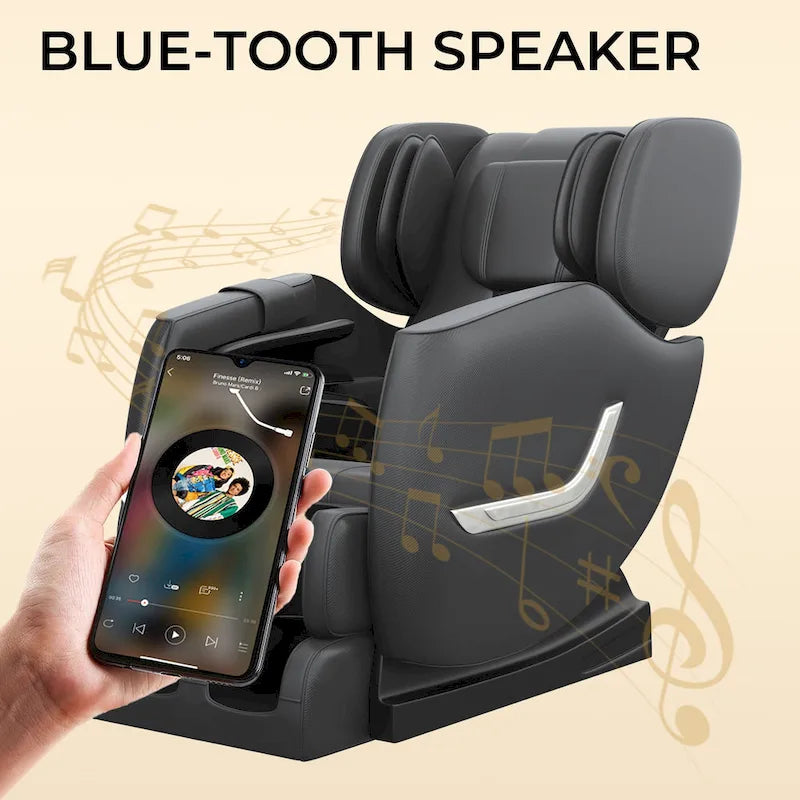 Fauteuil de massage corporel chauffant Ukuowu Favor-SS01 avec mode zéro gravité et lecteur de musique Bluetooth