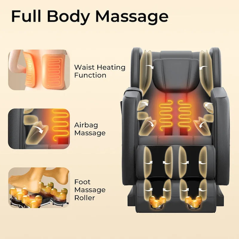 Fauteuil de massage corporel chauffant Ukuowu Favor-SS01 avec mode zéro gravité et lecteur de musique Bluetooth