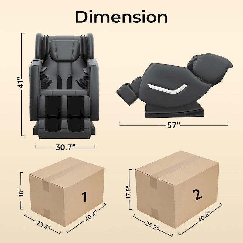 Fauteuil de massage corporel chauffant Ukuowu Favor-SS01 avec mode zéro gravité et lecteur de musique Bluetooth
