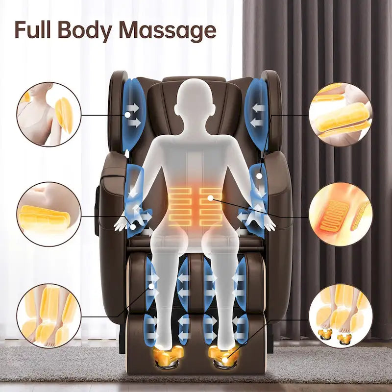 Fauteuil de massage corporel chauffant Ukuowu Favor-SS01 avec mode zéro gravité et lecteur de musique Bluetooth