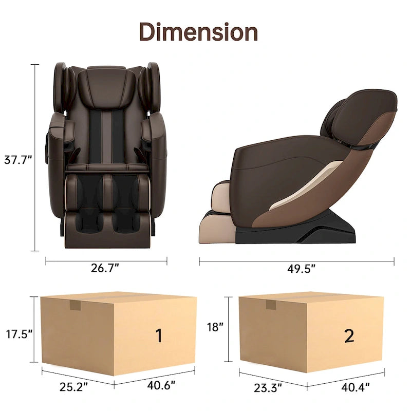 Fauteuil de massage corporel chauffant Ukuowu Favor-SS01 avec mode zéro gravité et lecteur de musique Bluetooth