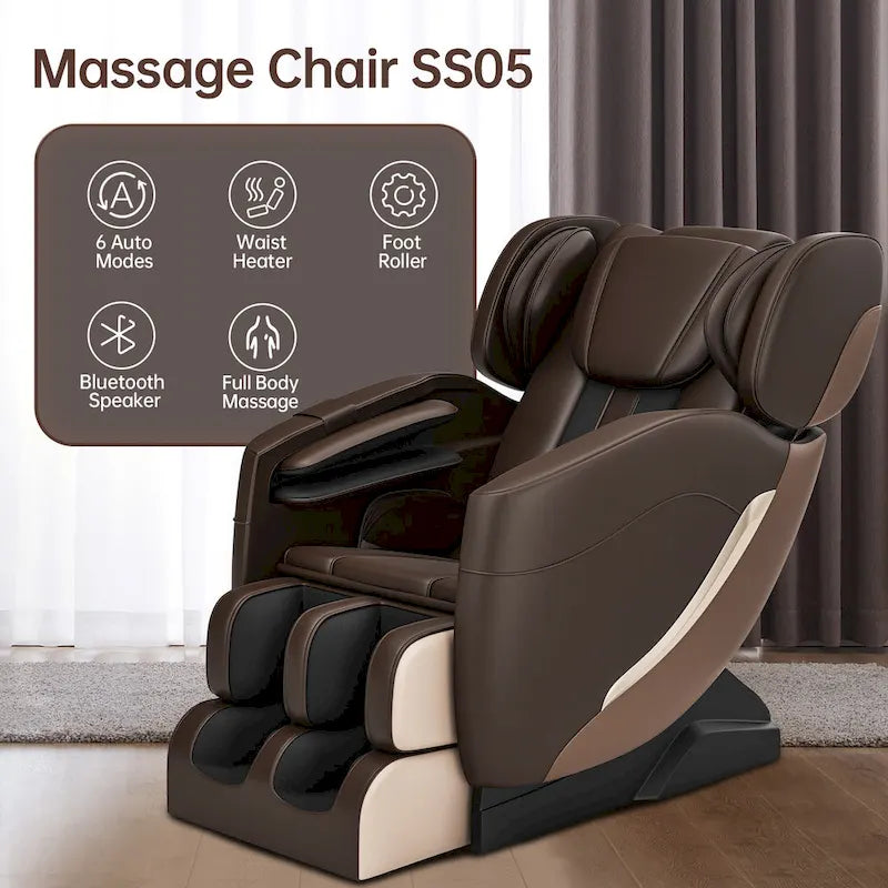Fauteuil de massage corporel chauffant Ukuowu Favor-SS01 avec mode zéro gravité et lecteur de musique Bluetooth