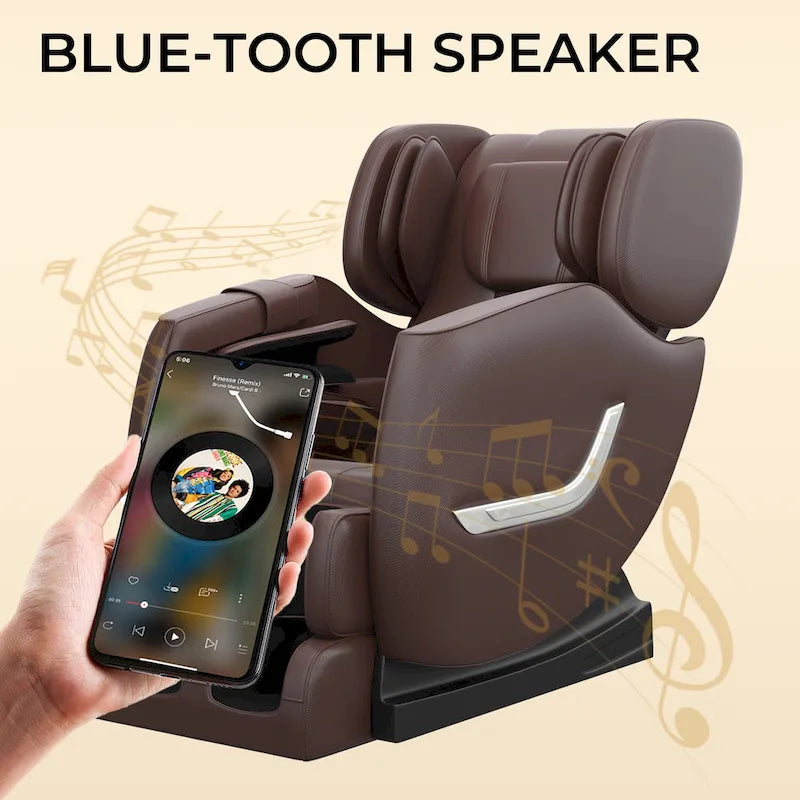 Fauteuil de massage corporel chauffant Ukuowu Favor-SS01 avec mode zéro gravité et lecteur de musique Bluetooth