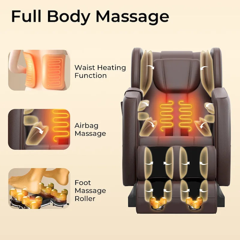 Fauteuil de massage corporel chauffant Ukuowu Favor-SS01 avec mode zéro gravité et lecteur de musique Bluetooth