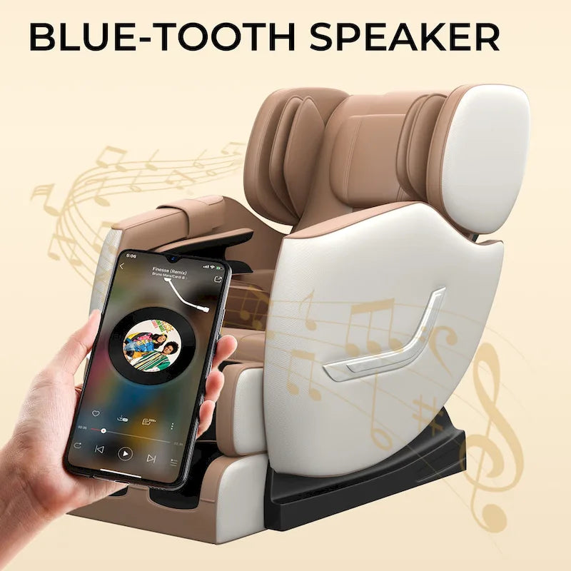 Fauteuil de massage corporel chauffant Ukuowu Favor-SS01 avec mode zéro gravité et lecteur de musique Bluetooth