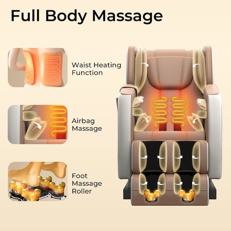 Fauteuil de massage corporel chauffant Ukuowu Favor-SS01 avec mode zéro gravité et lecteur de musique Bluetooth