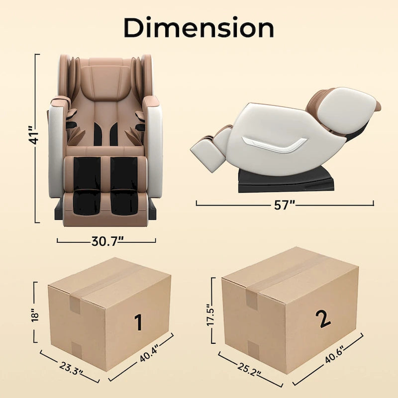 Fauteuil de massage corporel chauffant Ukuowu Favor-SS01 avec mode zéro gravité et lecteur de musique Bluetooth