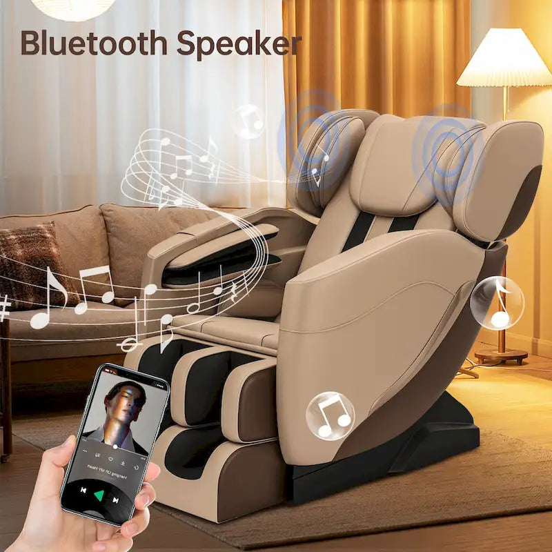 Fauteuil de massage corporel chauffant Ukuowu Favor-SS01 avec mode zéro gravité et lecteur de musique Bluetooth