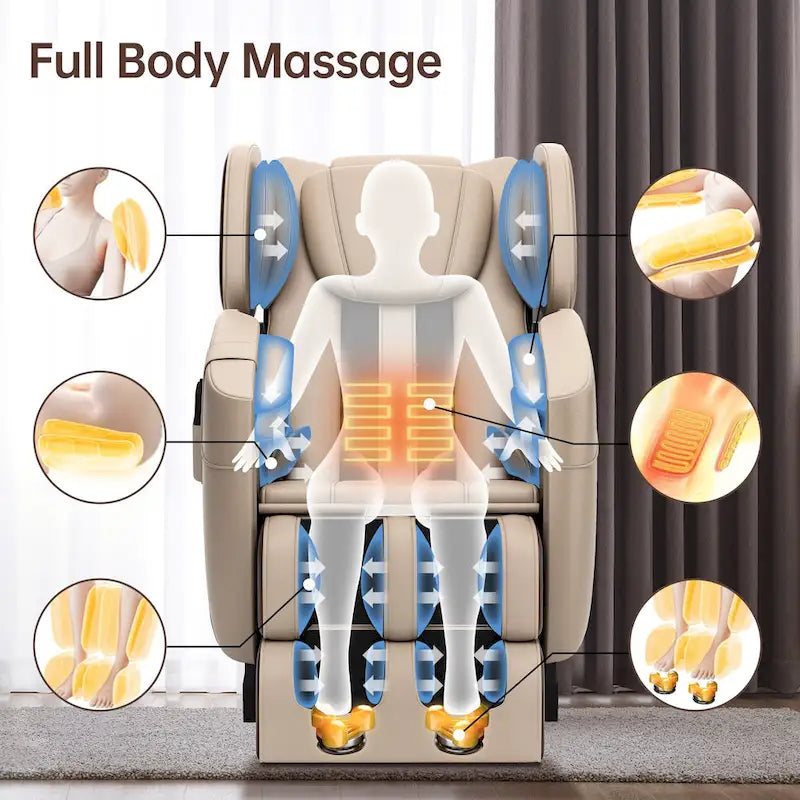 Fauteuil de massage corporel chauffant Ukuowu Favor-SS01 avec mode zéro gravité et lecteur de musique Bluetooth