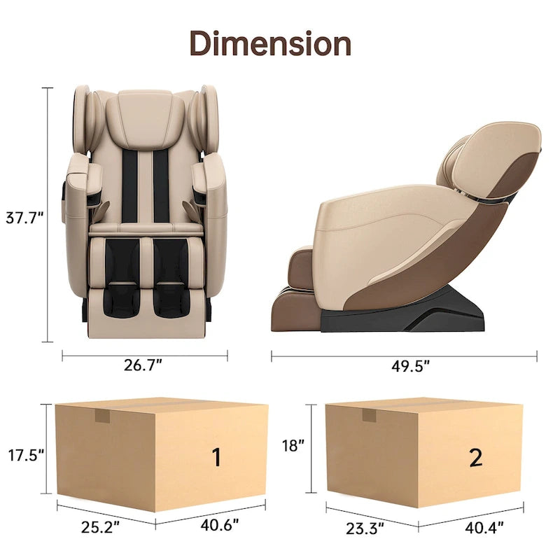 Fauteuil de massage corporel chauffant Ukuowu Favor-SS01 avec mode zéro gravité et lecteur de musique Bluetooth