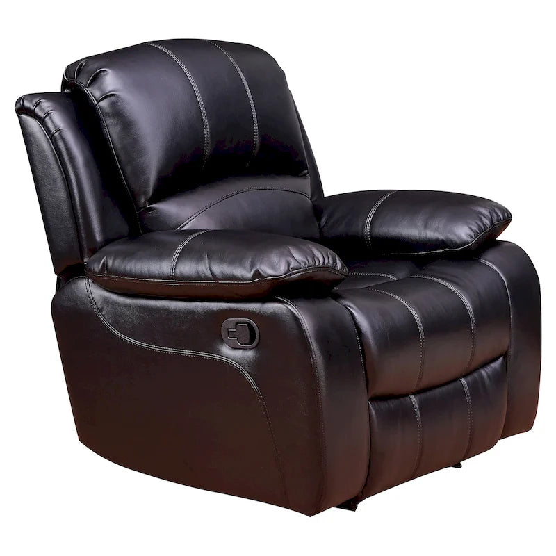 Fauteuil inclinable planeur en cuir reconstitué Vanity Art pour salon