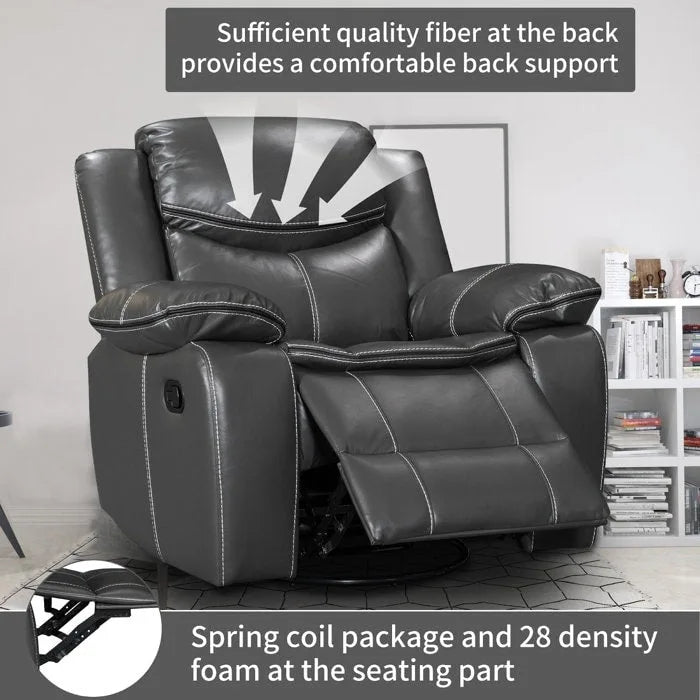 Fauteuil à bascule inclinable avec pivotement à 360 degrés
