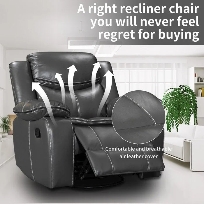 Fauteuil à bascule inclinable avec pivotement à 360 degrés