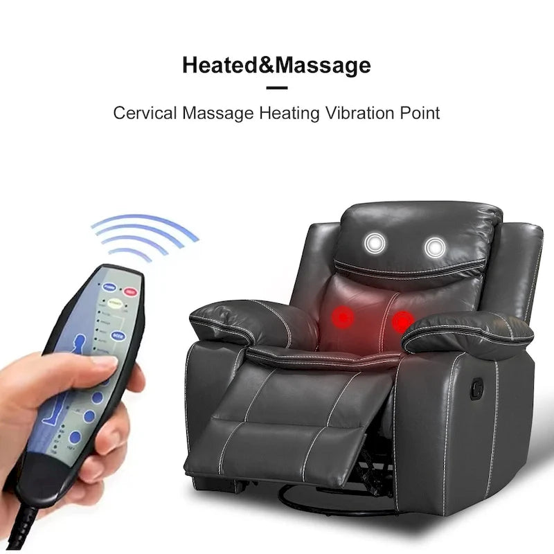 Fauteuil à bascule inclinable avec pivotement à 360 degrés