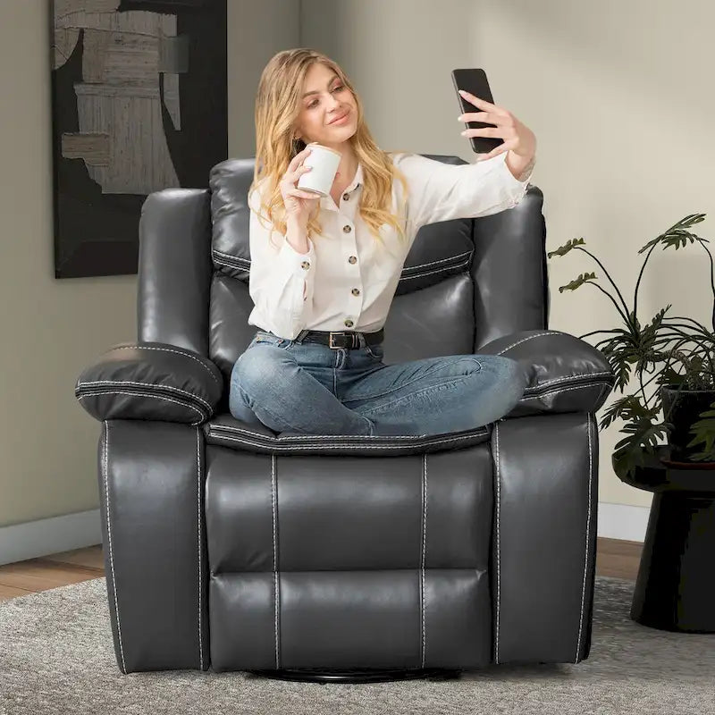 Fauteuil à bascule inclinable avec pivotement à 360 degrés