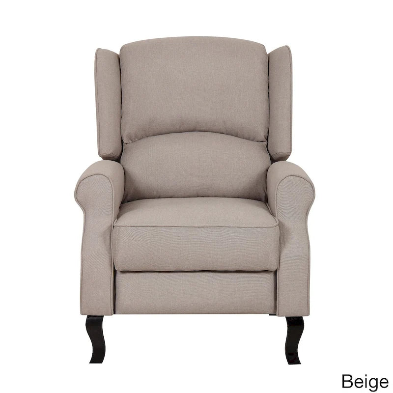 Fauteuil inclinable d'appoint moderne en tissu de lin de style "Wingback"