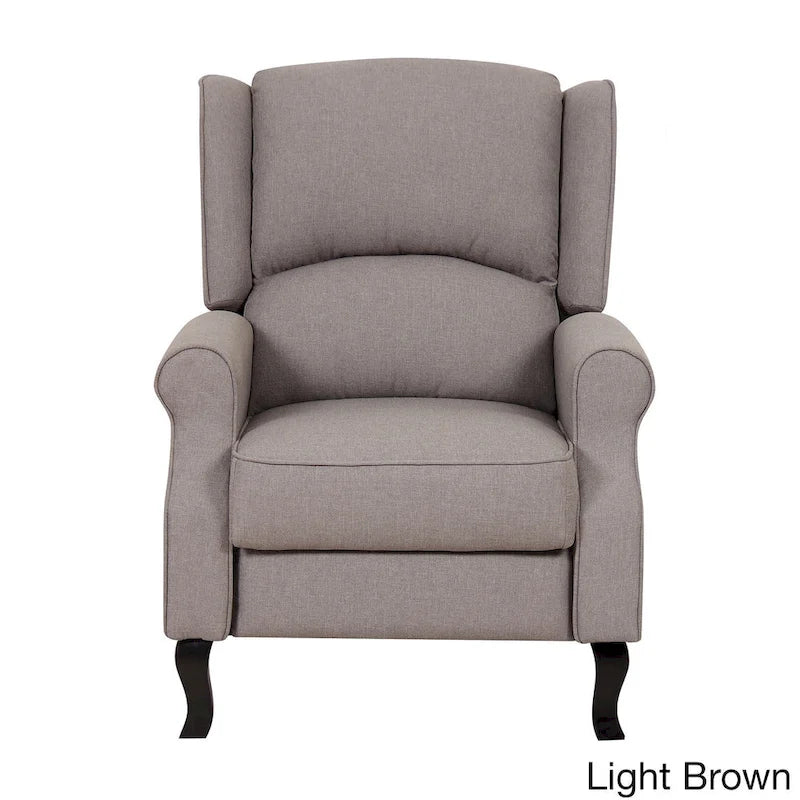 Fauteuil inclinable d'appoint moderne en tissu de lin de style "Wingback"