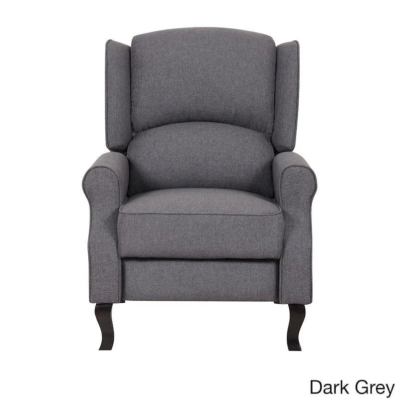 Fauteuil inclinable d'appoint moderne en tissu de lin de style "Wingback"