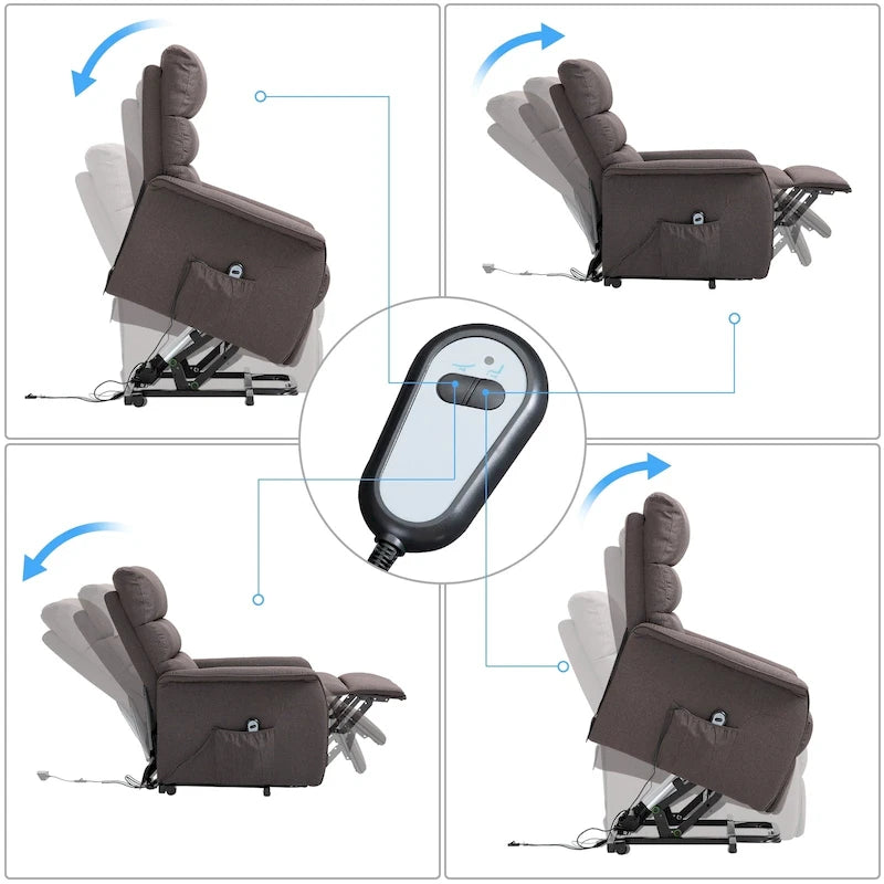 Fauteuil inclinable releveur électrique HOMCOM avec télécommande