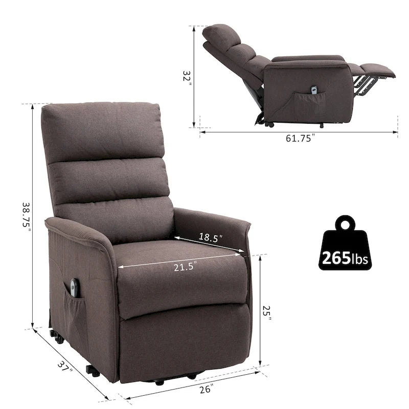 Fauteuil inclinable releveur électrique HOMCOM avec télécommande