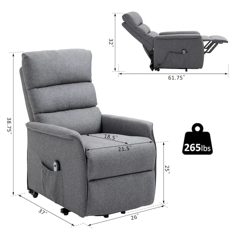 Fauteuil inclinable releveur électrique HOMCOM avec télécommande