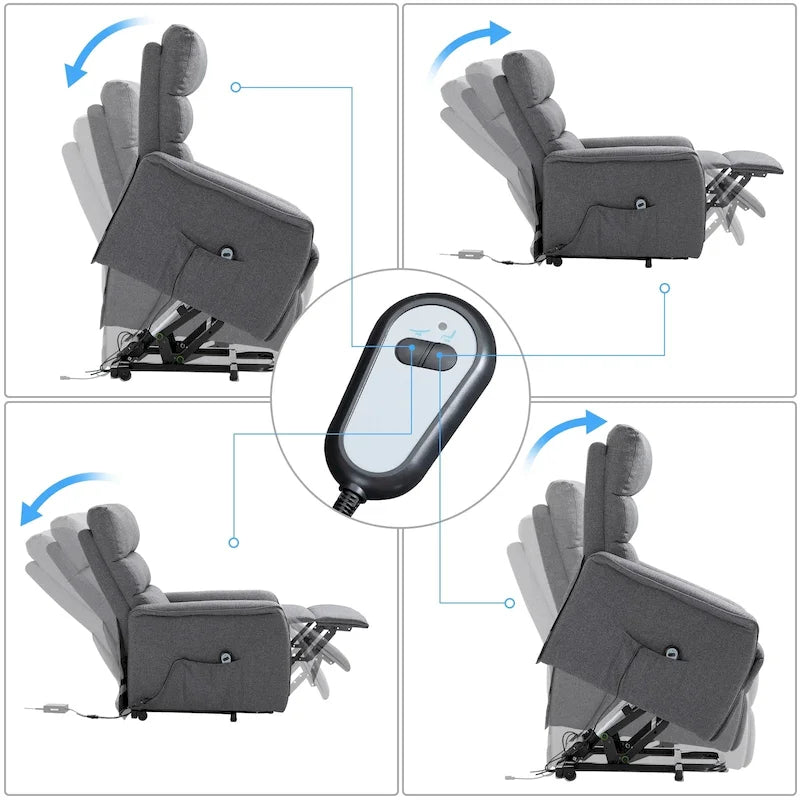 Fauteuil inclinable releveur électrique HOMCOM avec télécommande