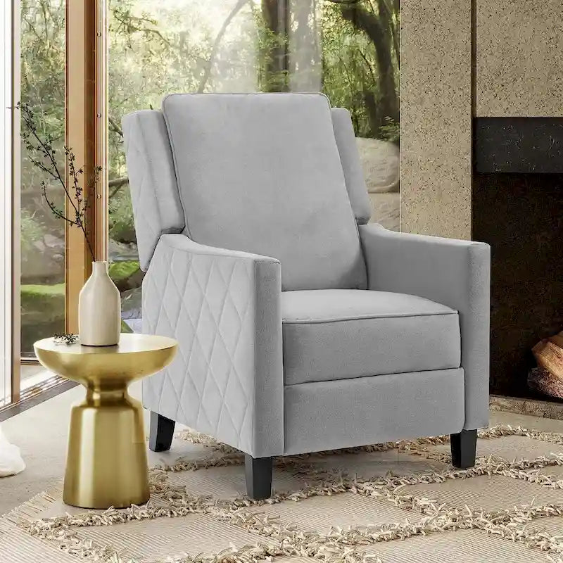 Fauteuil inclinable à dossier poussé en lin AVAWING avec dossier à oreilles