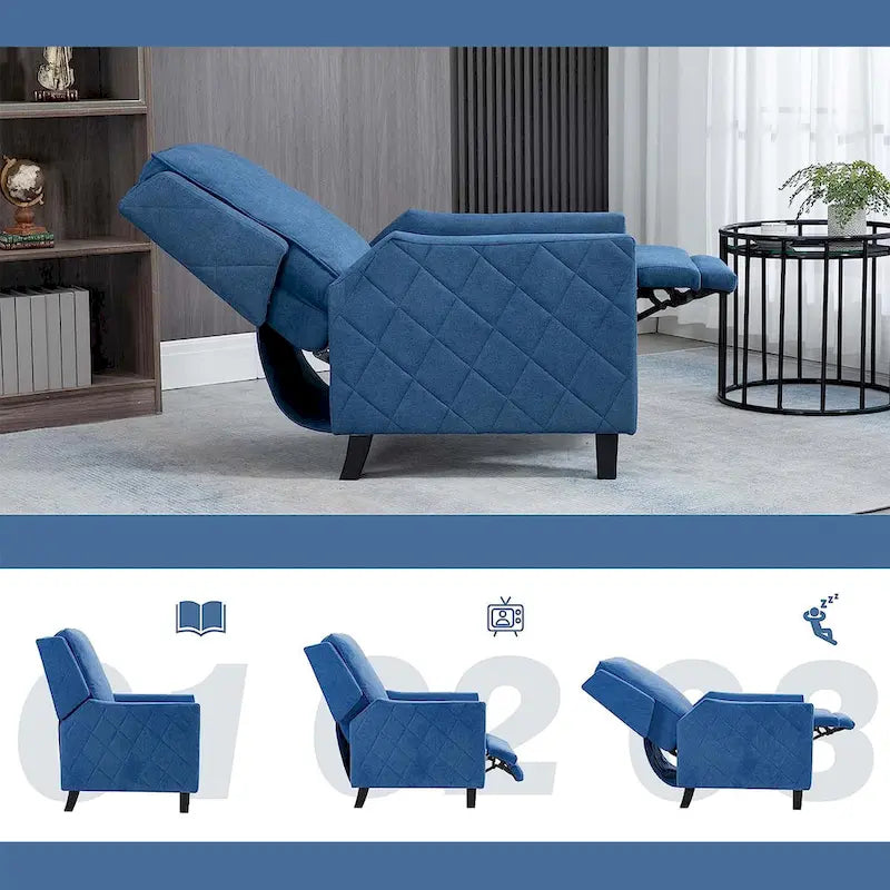 Fauteuil inclinable à dossier poussé en lin AVAWING avec dossier à oreilles