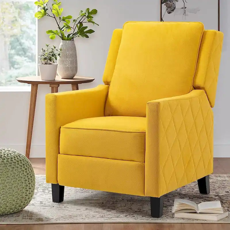 Fauteuil inclinable à dossier poussé en lin AVAWING avec dossier à oreilles