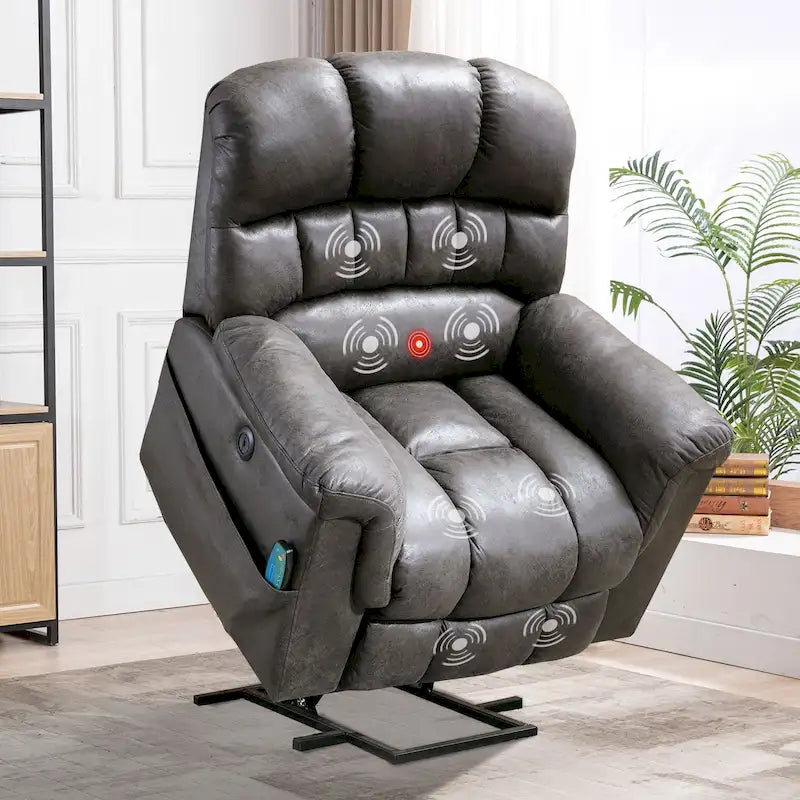 Fauteuil inclinable électrique grand format 42 pouces avec fonctions de massage et de chauffage