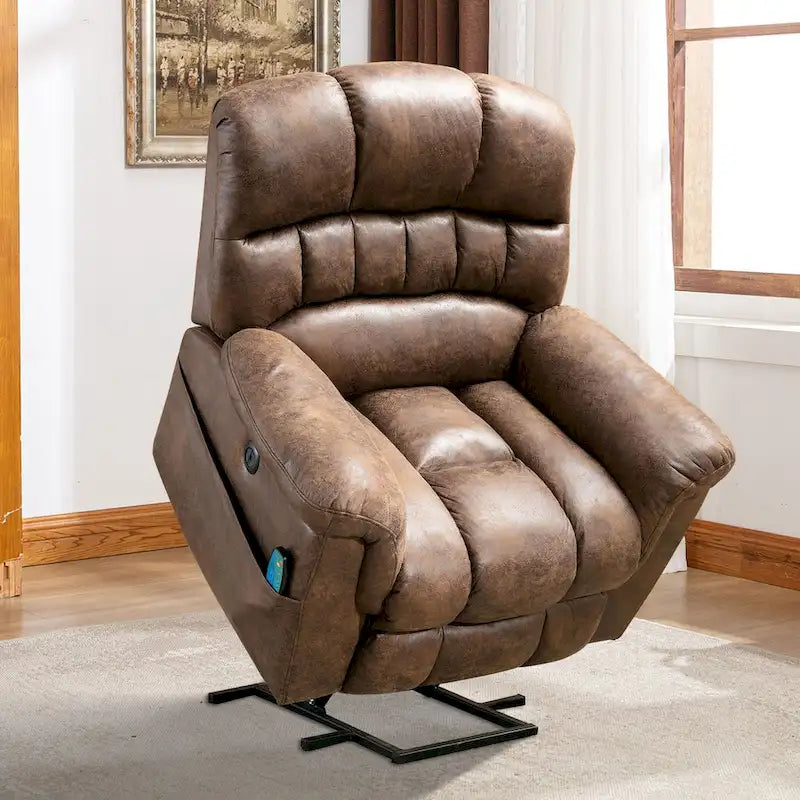 Fauteuil inclinable électrique grand format 42 pouces avec fonctions de massage et de chauffage
