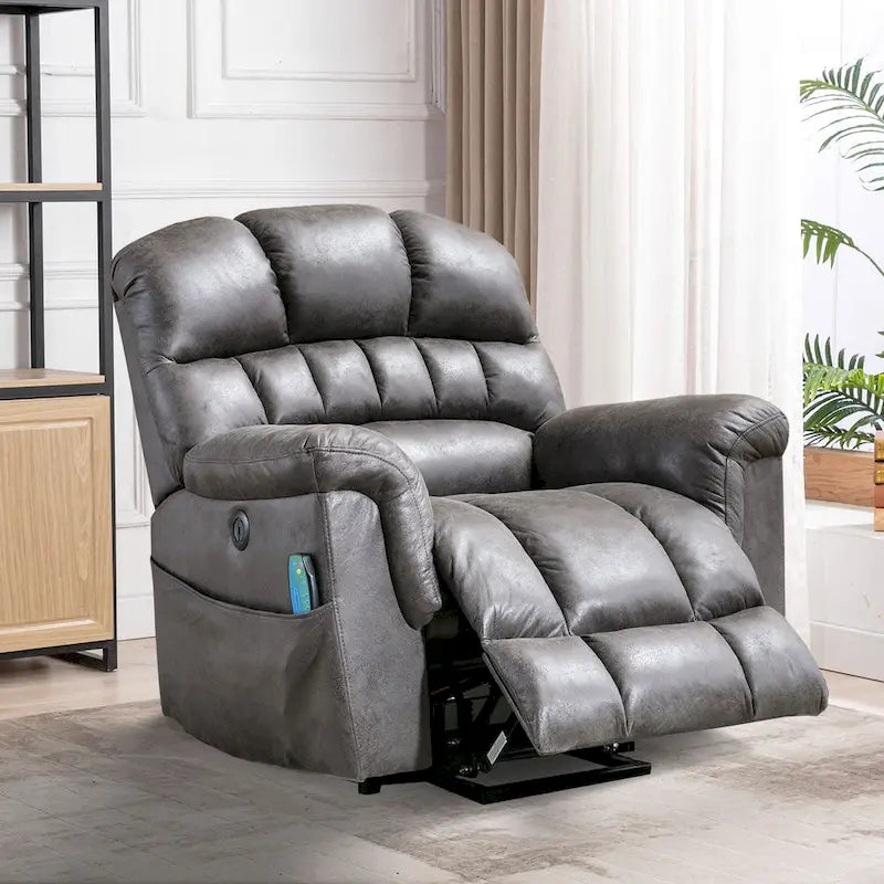 Fauteuil inclinable électrique grand format 42 pouces avec fonctions de massage et de chauffage