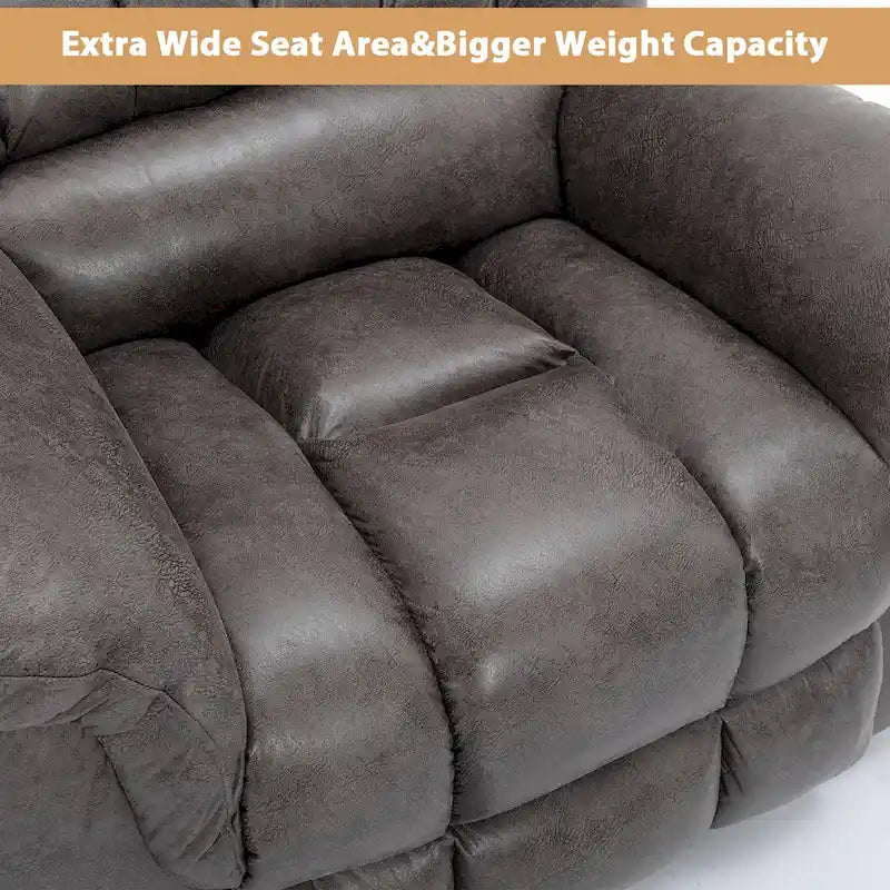 Fauteuil inclinable électrique grand format 42 pouces avec fonctions de massage et de chauffage