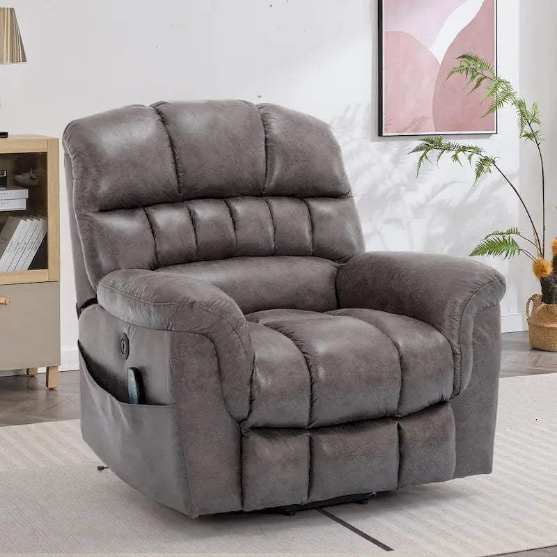 Fauteuil inclinable électrique grand format 42 pouces avec fonctions de massage et de chauffage