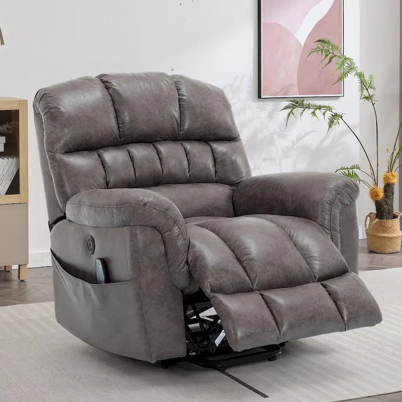 Fauteuil inclinable électrique grand format 42 pouces avec fonctions de massage et de chauffage