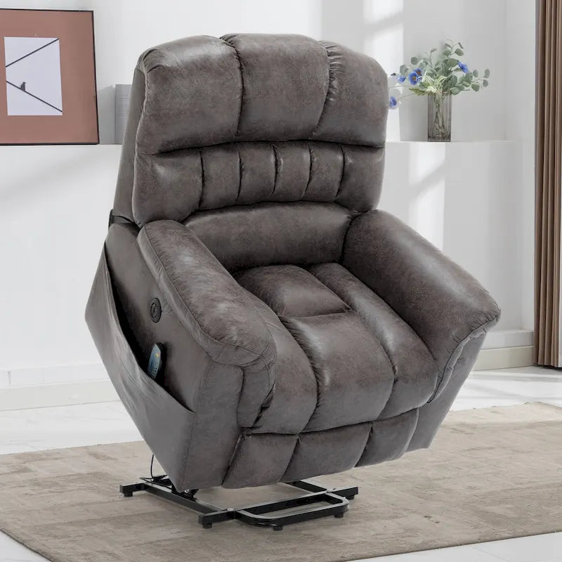 Fauteuil inclinable électrique grand format 42 pouces avec fonctions de massage et de chauffage