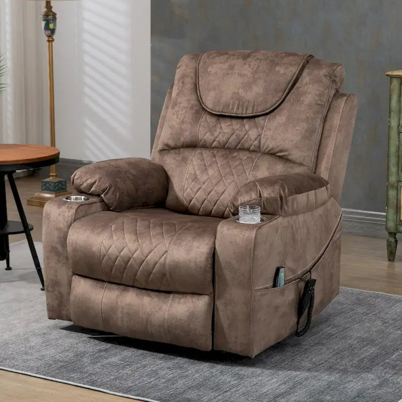 Fauteuil inclinable et releveur électrique haut de gamme avec double moteur à contrôle indépendant, grand format avec inclinaison à plat à 180°