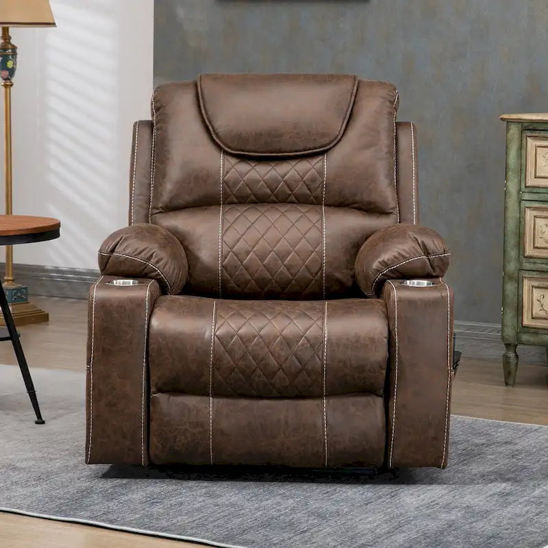 Fauteuil inclinable et releveur électrique haut de gamme avec double moteur à contrôle indépendant, grand format avec inclinaison à plat à 180°