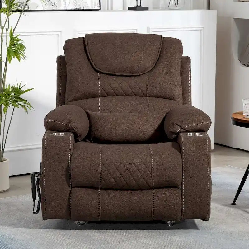 Fauteuil inclinable et releveur électrique haut de gamme avec double moteur à contrôle indépendant, grand format avec inclinaison à plat à 180°