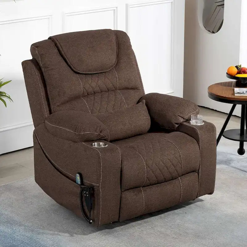 Fauteuil inclinable et releveur électrique haut de gamme avec double moteur à contrôle indépendant, grand format avec inclinaison à plat à 180°