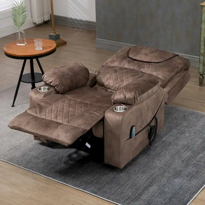 Fauteuil inclinable et releveur électrique haut de gamme avec double moteur à contrôle indépendant, grand format avec inclinaison à plat à 180°