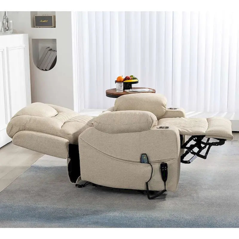 Fauteuil inclinable et releveur électrique haut de gamme avec double moteur à contrôle indépendant, grand format avec inclinaison à plat à 180°