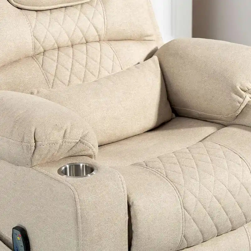 Fauteuil inclinable et releveur électrique haut de gamme avec double moteur à contrôle indépendant, grand format avec inclinaison à plat à 180°