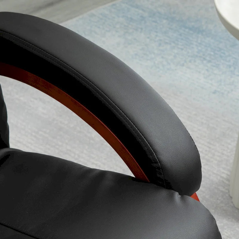 Fauteuil inclinable HOMCOM avec pouf, inclinable électrique en similicuir