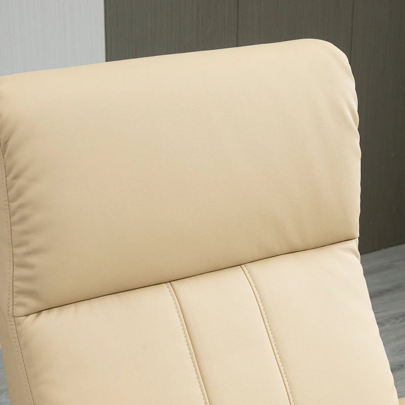 Fauteuil inclinable HOMCOM avec pouf, inclinable électrique en similicuir