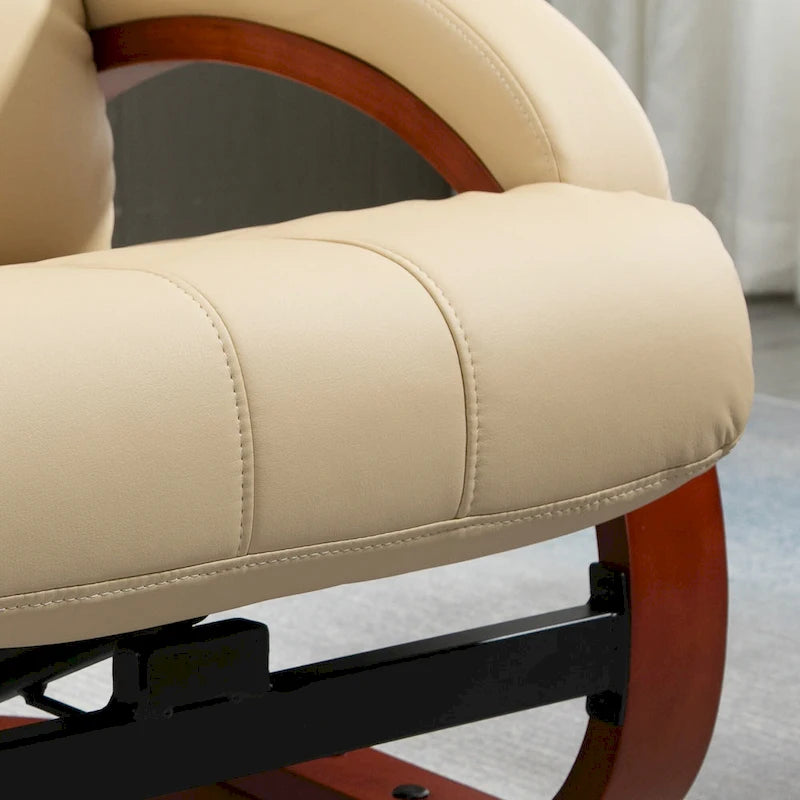 Fauteuil inclinable HOMCOM avec pouf, inclinable électrique en similicuir